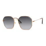 Gold Frame with Gradient Gray Lens