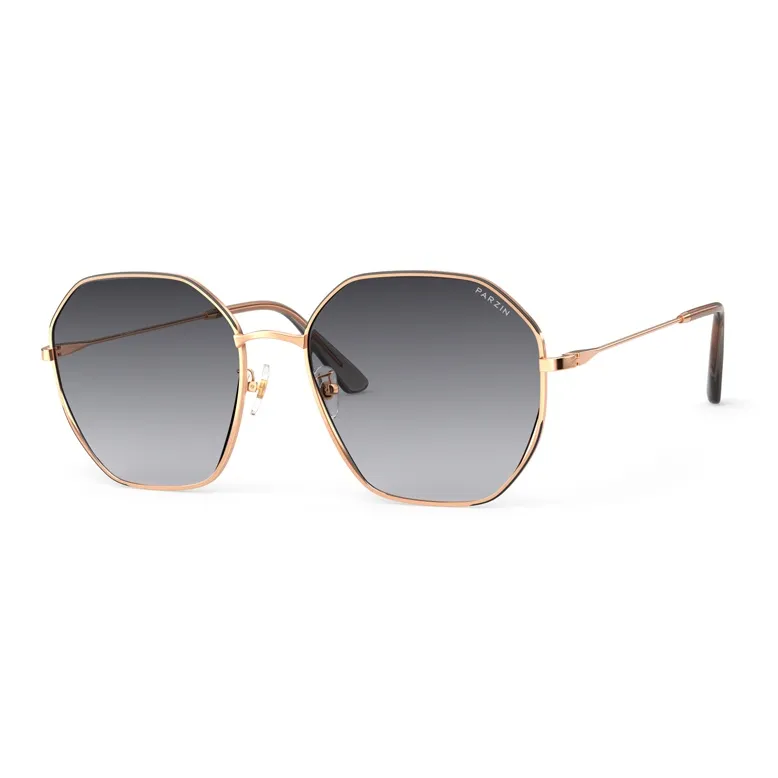 PARZIN Irregular Shape Sunglasses Women's Refined Metal Frame With Multicolor Lens 8257-12