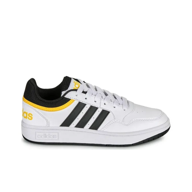 Adidas HOOPS 3.0 Anti Slip Wear Resistant Low Top Skateboard Shoes Unisex White Black-1