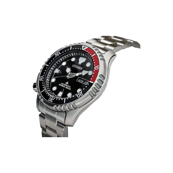 CITIZEN Automatic Mechanical Movement Stainless Steel Strap Watch Men's Watches Black Dial NY0085 86E-1