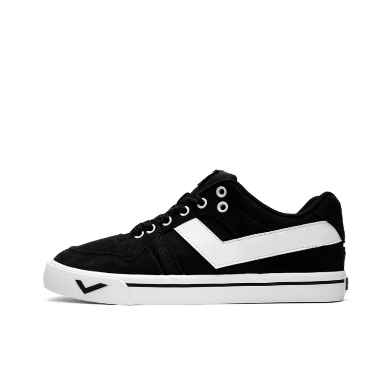 PONY Atop Coverage Wear Resistant Low Top Skateboard Shoes Unisex Black-0