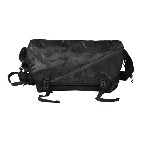 NINE NAIL Water-Resistant Oxford Casual Messenger Bag Shoulder Bag Crossbody Bag Regular Unisex Camouflage Black