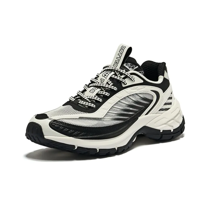 Erke Hung Feather Anti Slip Wear Resistant Low Top Casual Shoes Men's Panda Color Scheme-2