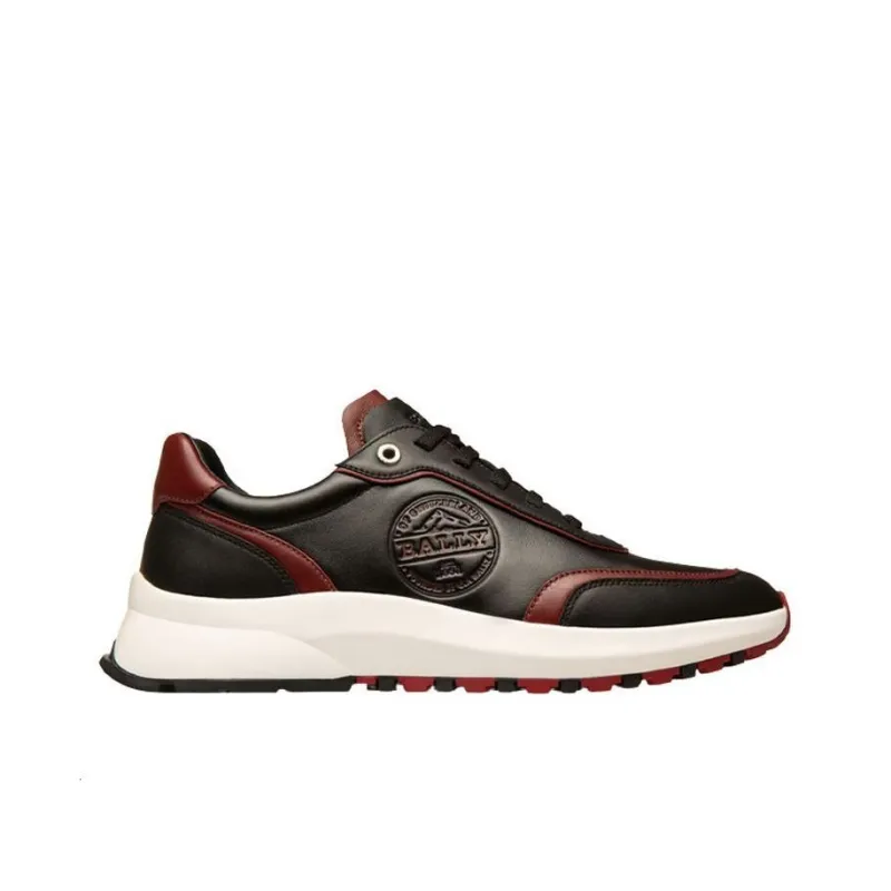 BALLY Demmy Wear-Resistant Low-Top Casual Shoes Men's Black Umber-1