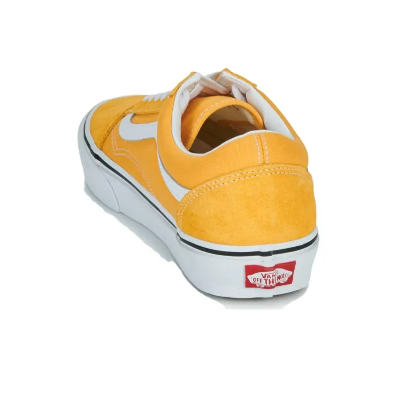 Vans Old Skool Collection Cushioning, Wear Resistant Low Top Skateboard Shoes Unisex Yellow-3
