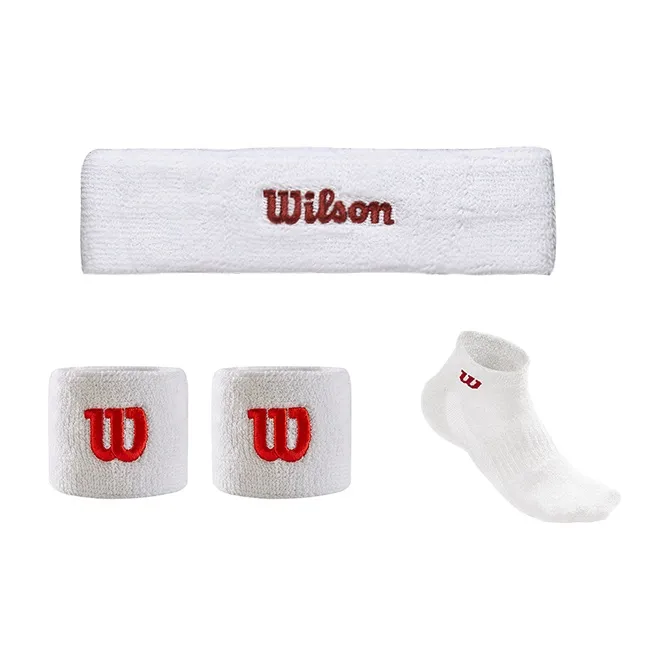 Wilson Running Wristbands Breathable White-5
