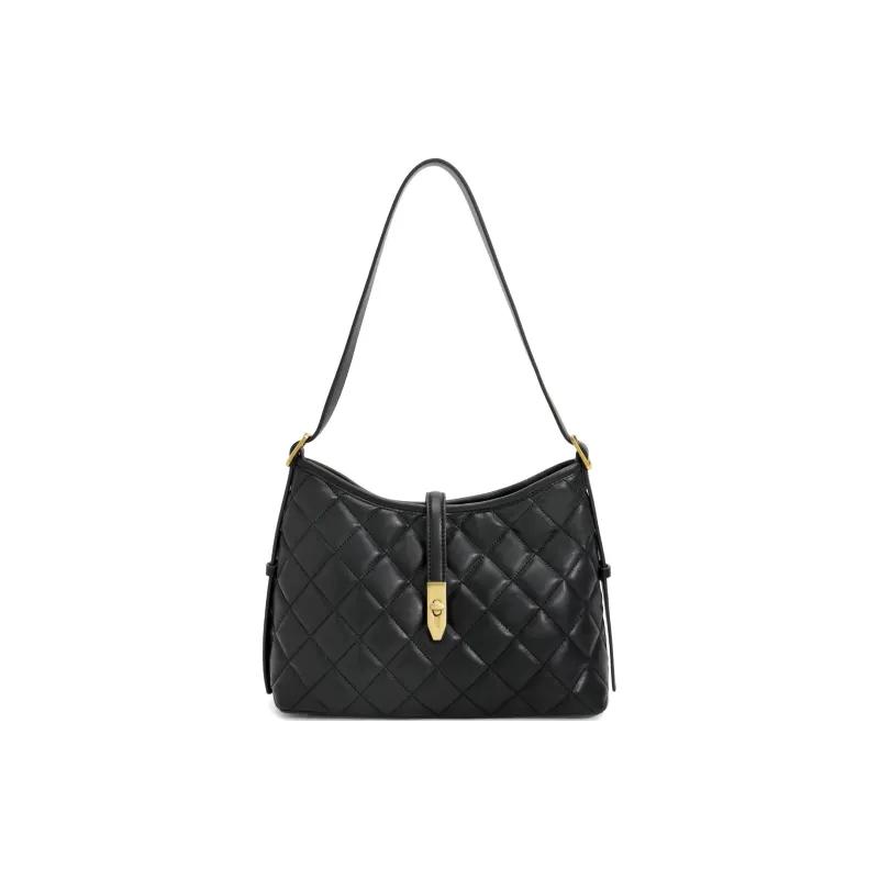BELLE Artificial Leather Shoulder Bag Women's Solid Color Plain-9