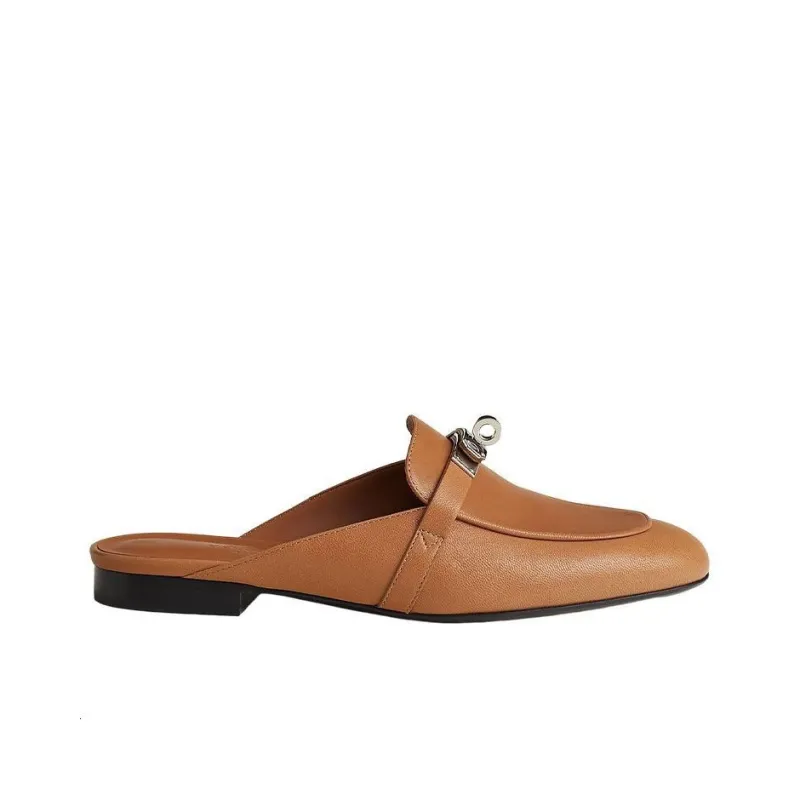HERMES Oz Abrasion Resistant Closed Toe Slippers Women's Brown-1