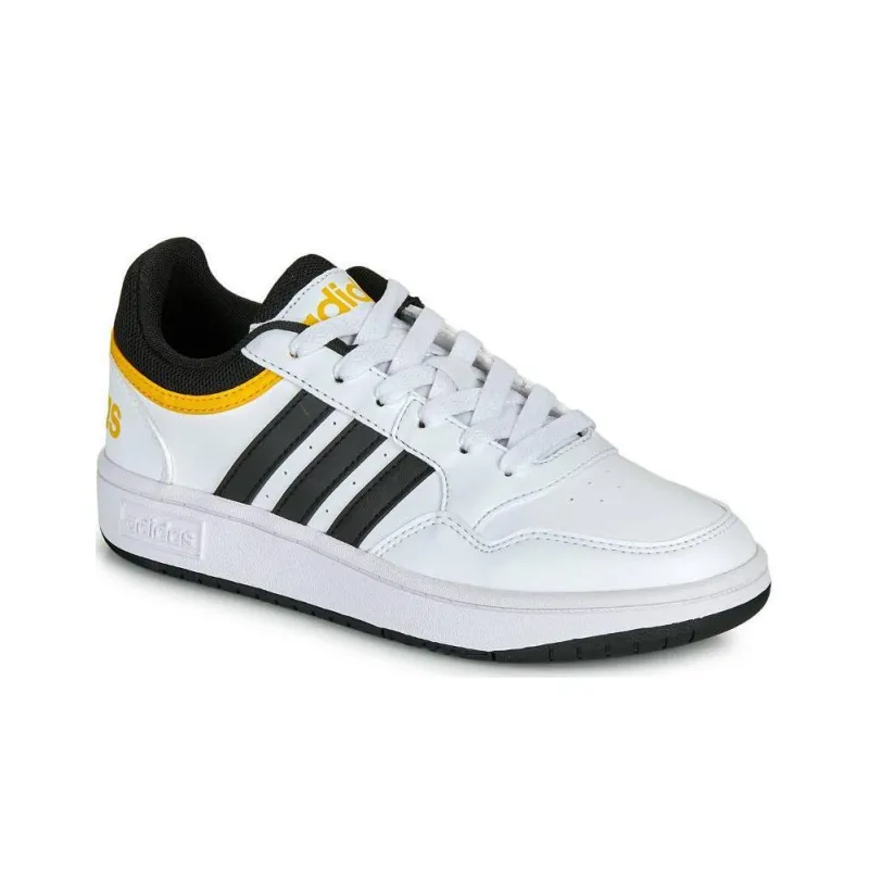 Adidas HOOPS 3.0 Anti Slip Wear Resistant Low Top Skateboard Shoes Unisex White Black-2