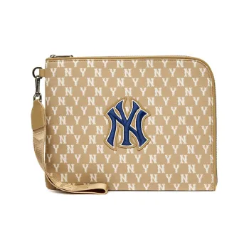 MLB Monogram Collection Polyester Wallets Clutches Regular Unisex Khaki