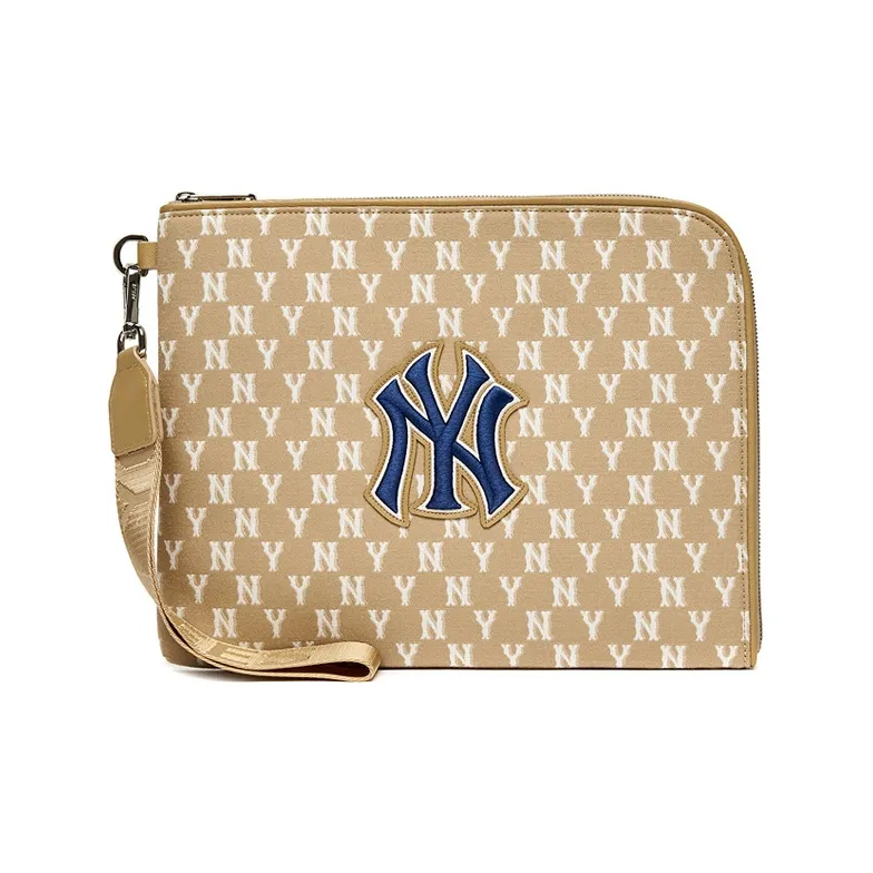 MLB Monogram Collection Polyester Wallets Clutches Regular Unisex Khaki-0