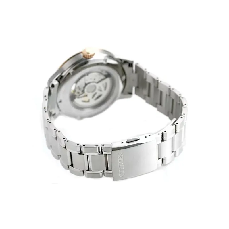 CITIZEN Mechanical Collection Automatic Mechanical Movement Stainless Steel Strap Watch Men's Watches Silver Dial-2