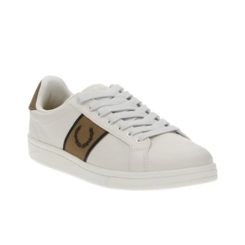 FRED PERRY Low Top Skateboard Shoes Men's Beige-1