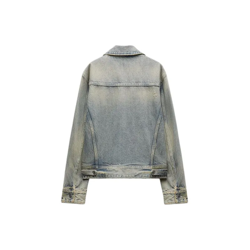 ZARA Denim Jacket Women's Black-1