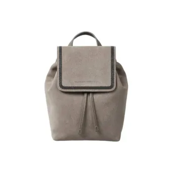 Brunello Cucinelli Monili-chain Suede Backpack