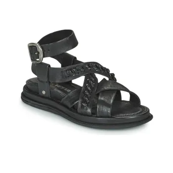 AirStep POLA CROSS Roman Sandals 1cm Women's Black