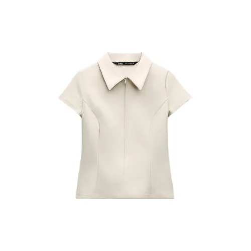 ZARA T-Shirts Women's Cream