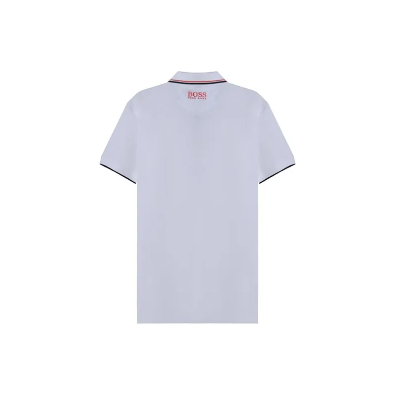 HUGO BOSS Short Sleeved Polo Shirt Men's White-1