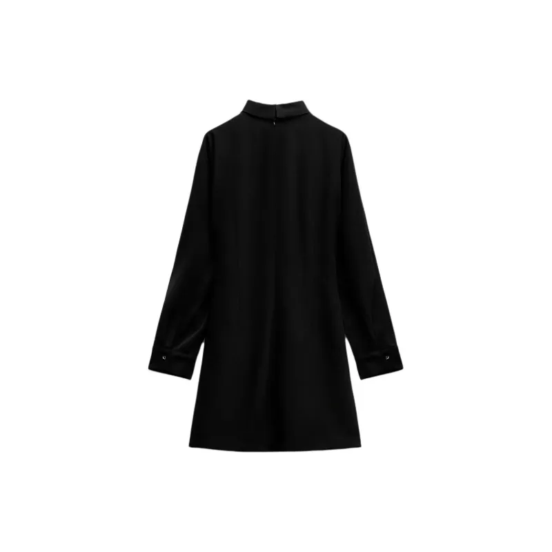 ZARA Long Sleeved Dress Women's Black-1