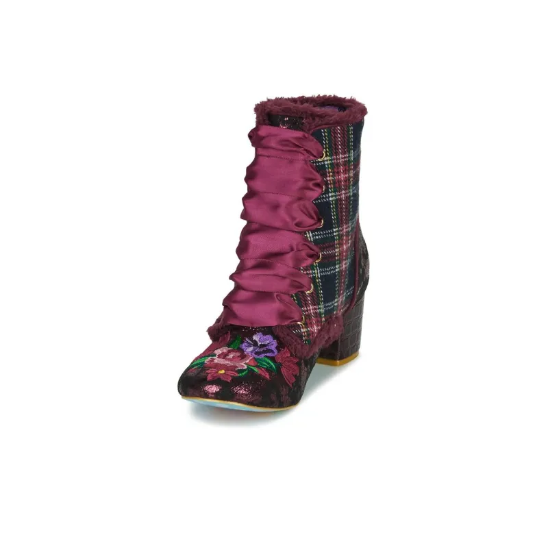 IRREGULAR CHOICE Toasty Toes Ankle Boots Women's Red-9