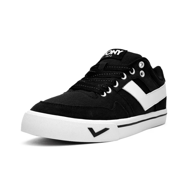 PONY Atop Coverage Wear Resistant Low Top Skateboard Shoes Unisex Black-1