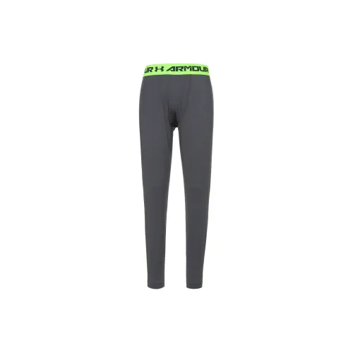 Under Armour Sports Pants Men Charcoal Gray Neon Green