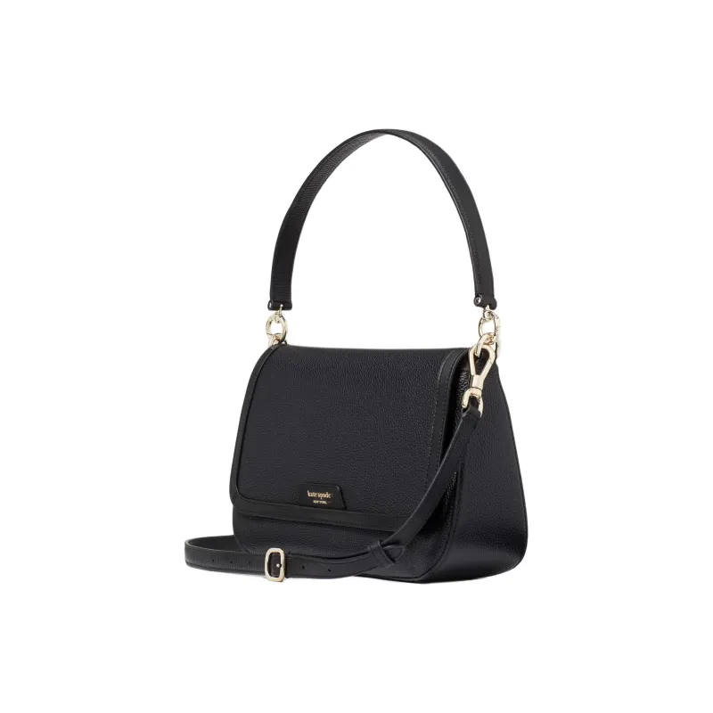 Kate Spade Hudson Litchi Grain Leather Handbag Shoulder Bag Women's Black-1