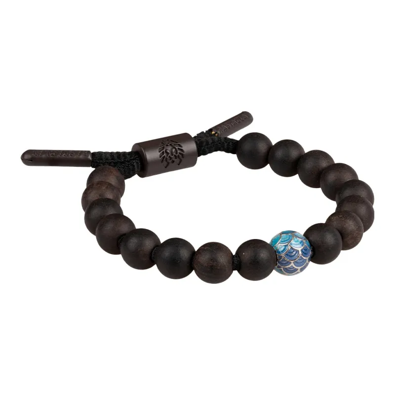 Rastaclat Ebony Small Lion Chinese Style Beaded Bracelet Unisex-26