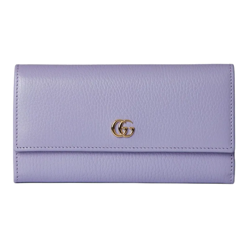 GUCCI GG Marmont Leather Wallet Women's Light Purple-0