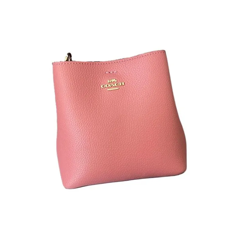 COACH Town Leather Handbag Shoulder Bag Crossbody Bag Small Size Women's Pink-3