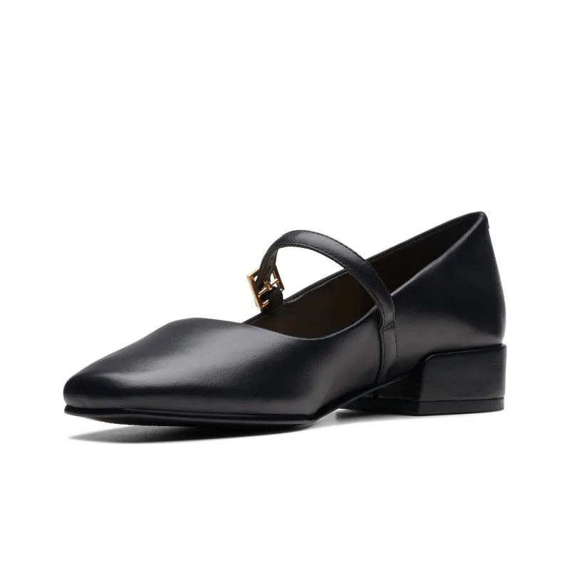 Clarks Chunky Heel Mary Jane Shoes Women's-1