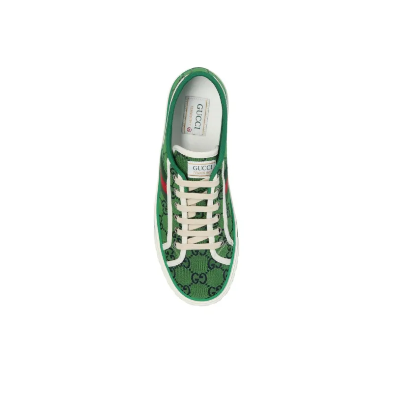 GUCCI Tennis 1977 Low Top Stylish Skateboarding Shoes Women's Green-8
