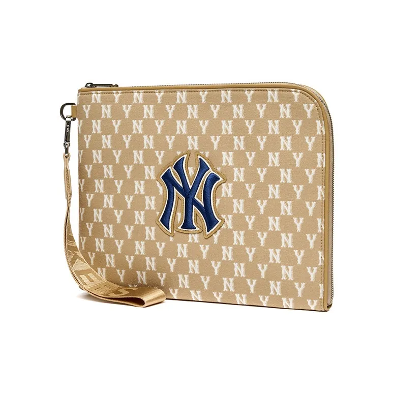 MLB Monogram Collection Polyester Wallets Clutches Regular Unisex Khaki-1