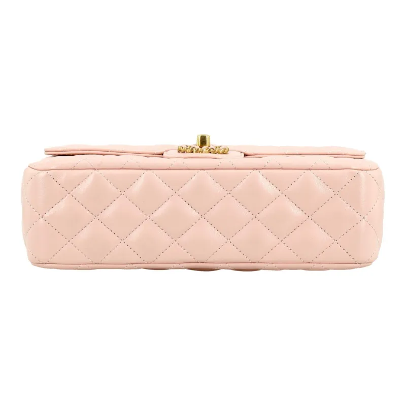 CHANEL Classic Flap CF Sheepskin Flap Bag, Shoulder Bag, Crossbody Bag Trumpets Women's Cherry Blossom Pink-3