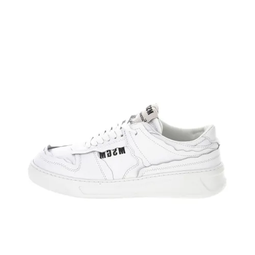 MSGM Skateboard Shoes Men Low-Top White