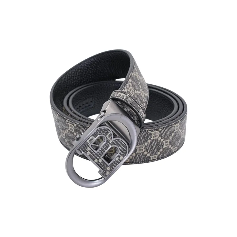 NINE NAIL Top Grain Cow Leather Genuine Leather Automatic Buckle Men's Belt Men's Width 3.5cm-11