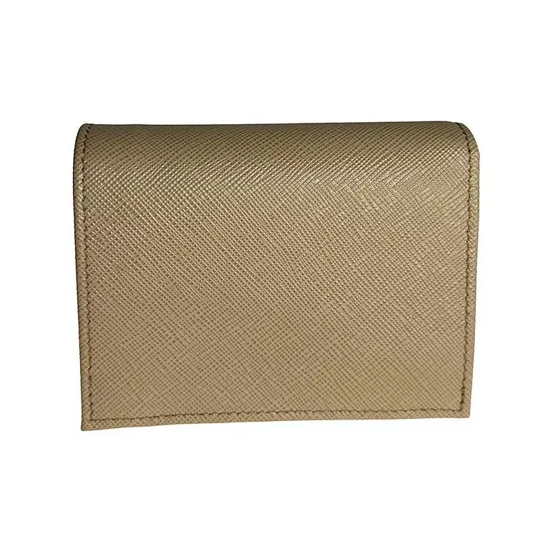 PRADA Leather Wallet Women's Camel-2