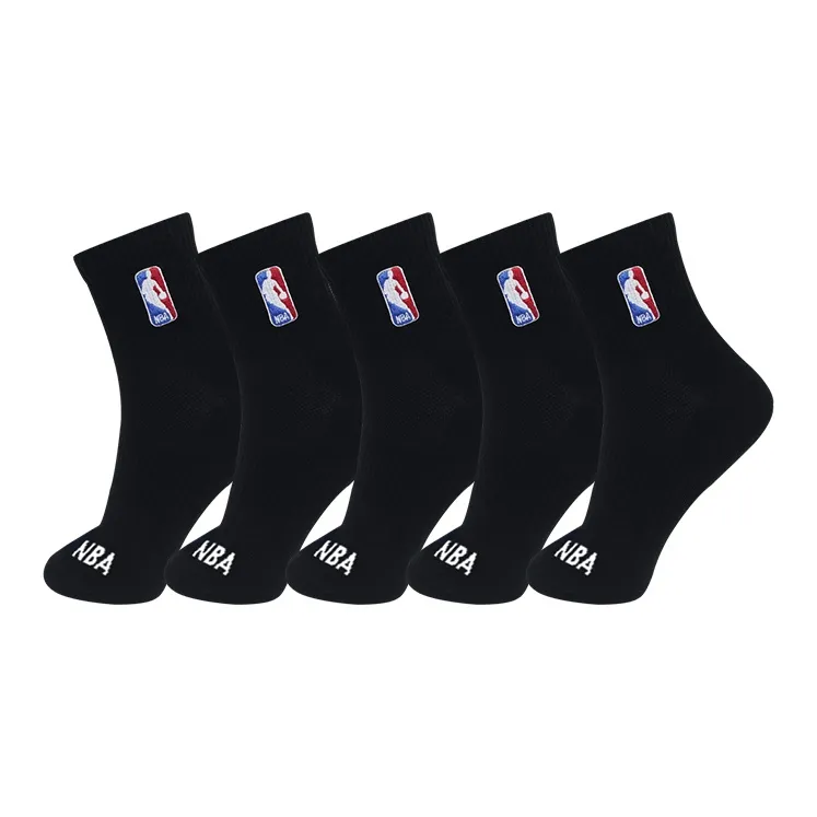 NBA Basketball Socks Unisex 5 Pack White-19