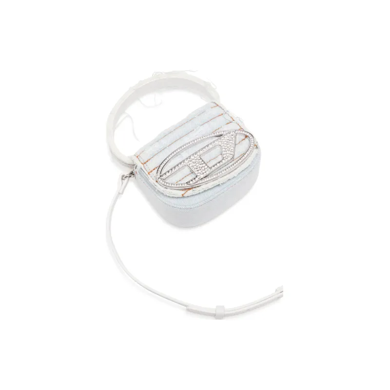 DIESEL 1DR XS-Iconic Embellished Denim Mini Crossbody Bag-4