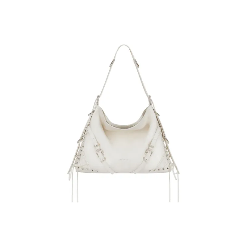 Givenchy Voyou With Cow Leather And Sheepskin Portable Crossbody Bag, Shoulder Bag Women's Ivory White-0