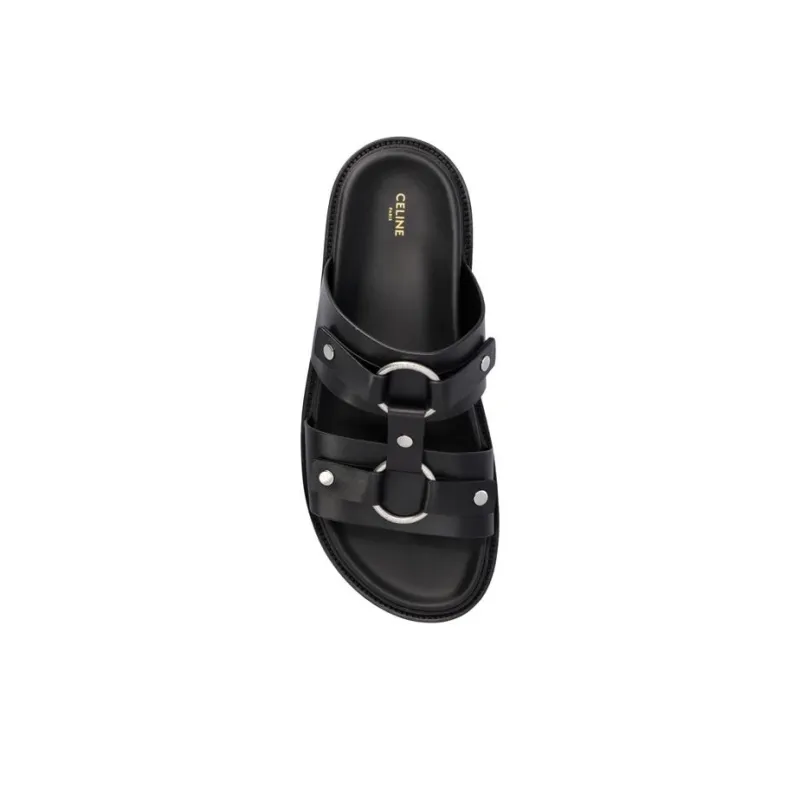 CELINE Slide Slippers Men's Black-4