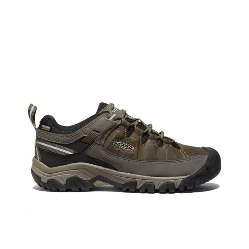 KEEN Targhee 3 Cushioning Low Top Trekking Shoes Men's Brown Black-1