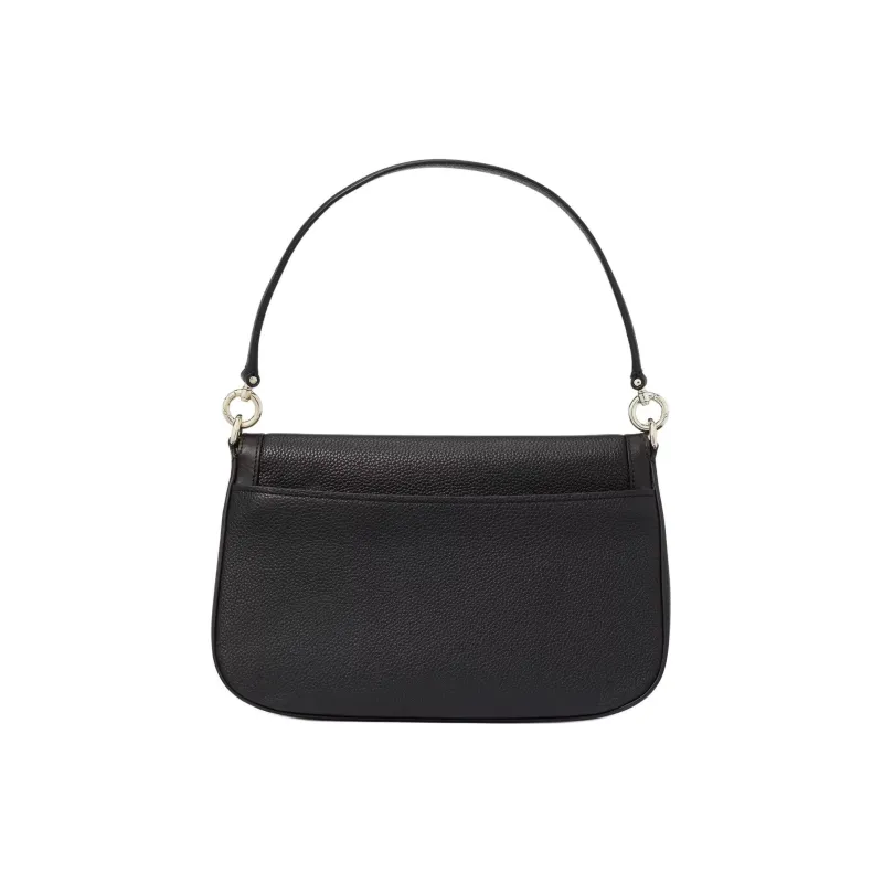 Kate Spade Hudson Litchi Grain Leather Handbag Shoulder Bag Women's Black-3