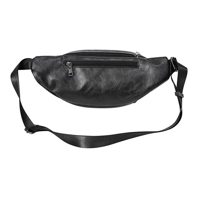 COTECi PU Biker Bag, Shoulder Bag, Crossbody Bag, Fanny Pack, Sling Bag Regular Unisex Black-3