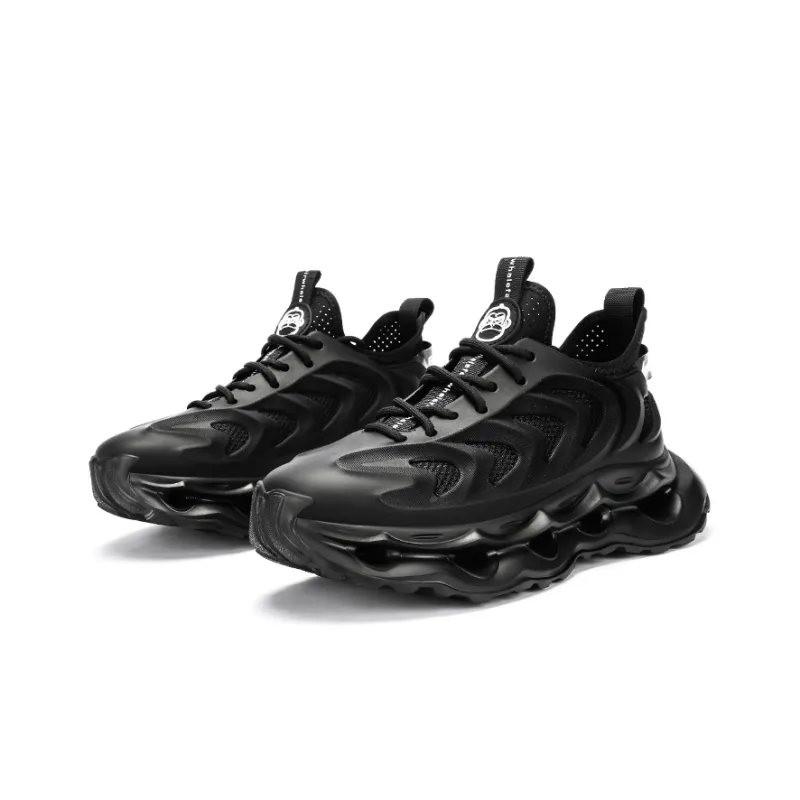 BOIGEMES Low Top Chunky Sneakers Men's Black-2