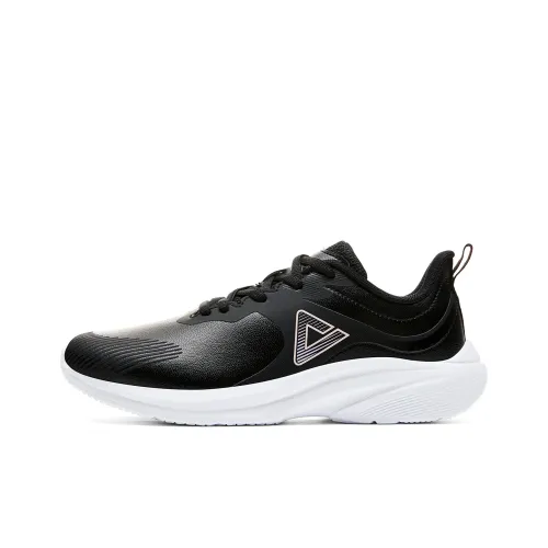 PEAK Running Shoes Women's Low Top Black/All White