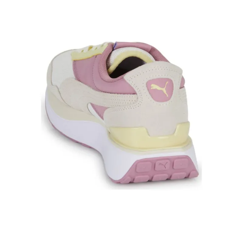 PUMA Cruise Rider Trainer Cushioned Slip-Resistant Low-Top Casual Shoes Women's White Pink-5