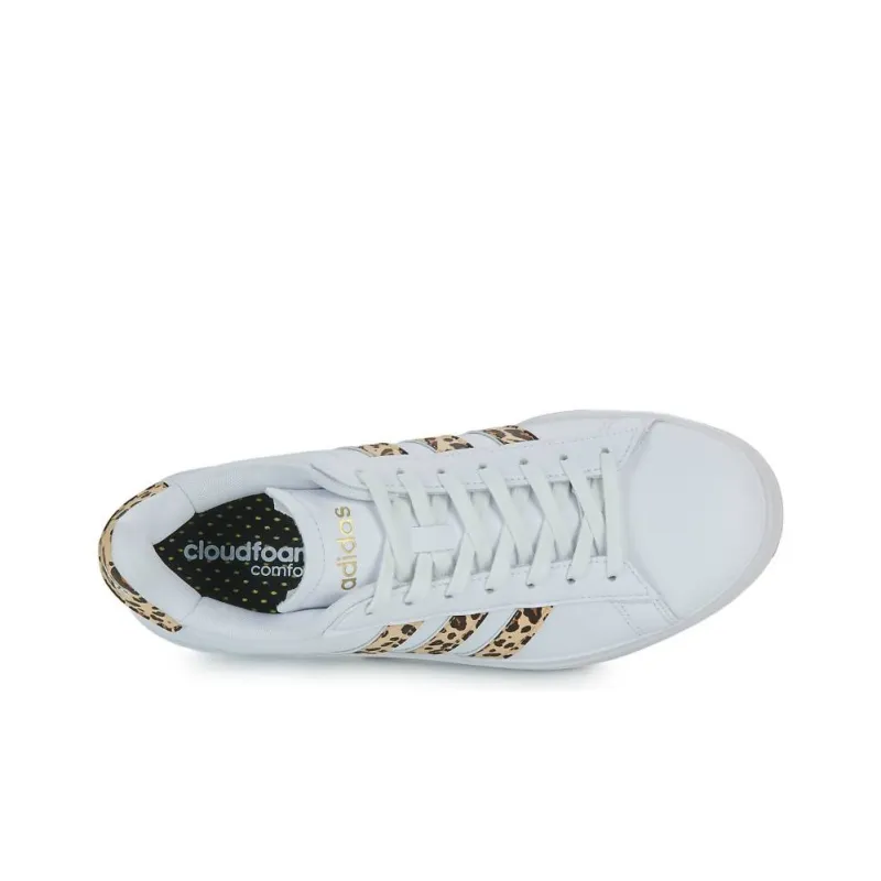 Adidas Grand Court 2.0 Cloud White Magic Beige Matte Gold Women's-8