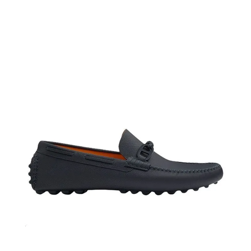 HERMES Alessandro Gommino Loafers Men's Dark Blue-1