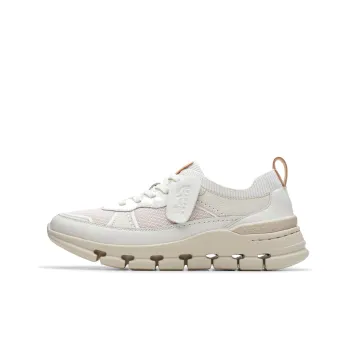 Clarks Cushioning Low Top Casual Shoes Women's White